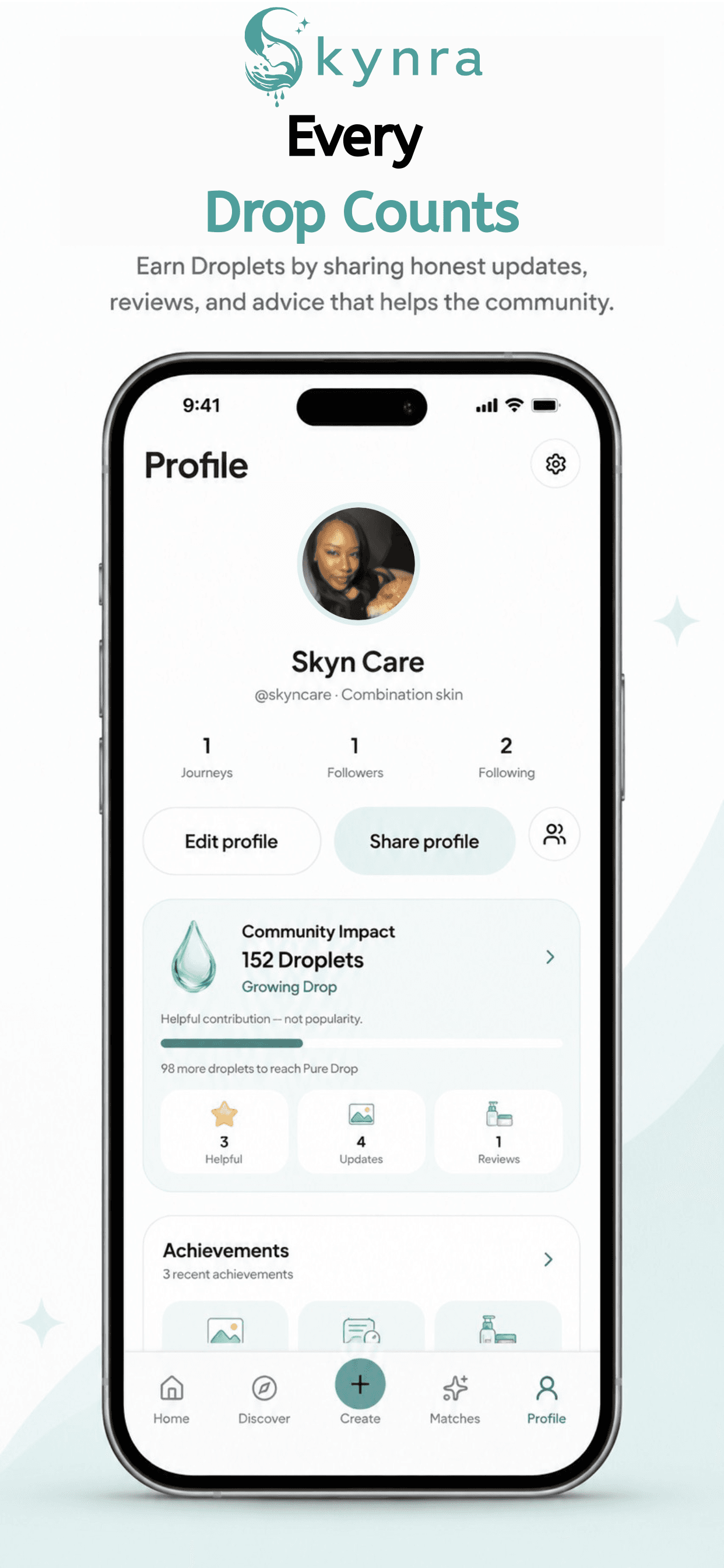 Skynra beta preview showing Droplet counts and Community Impact